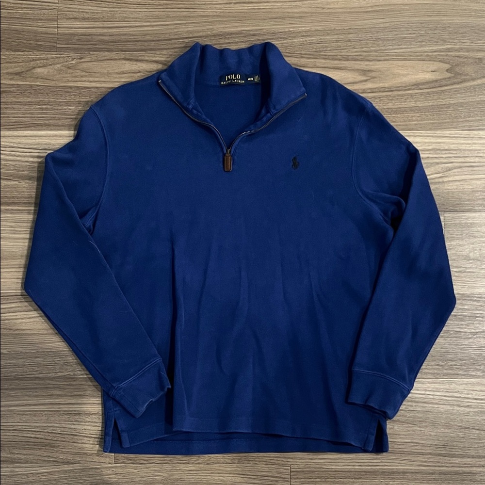 Ralph Lauren Classic Blue Half-Zip Sweater